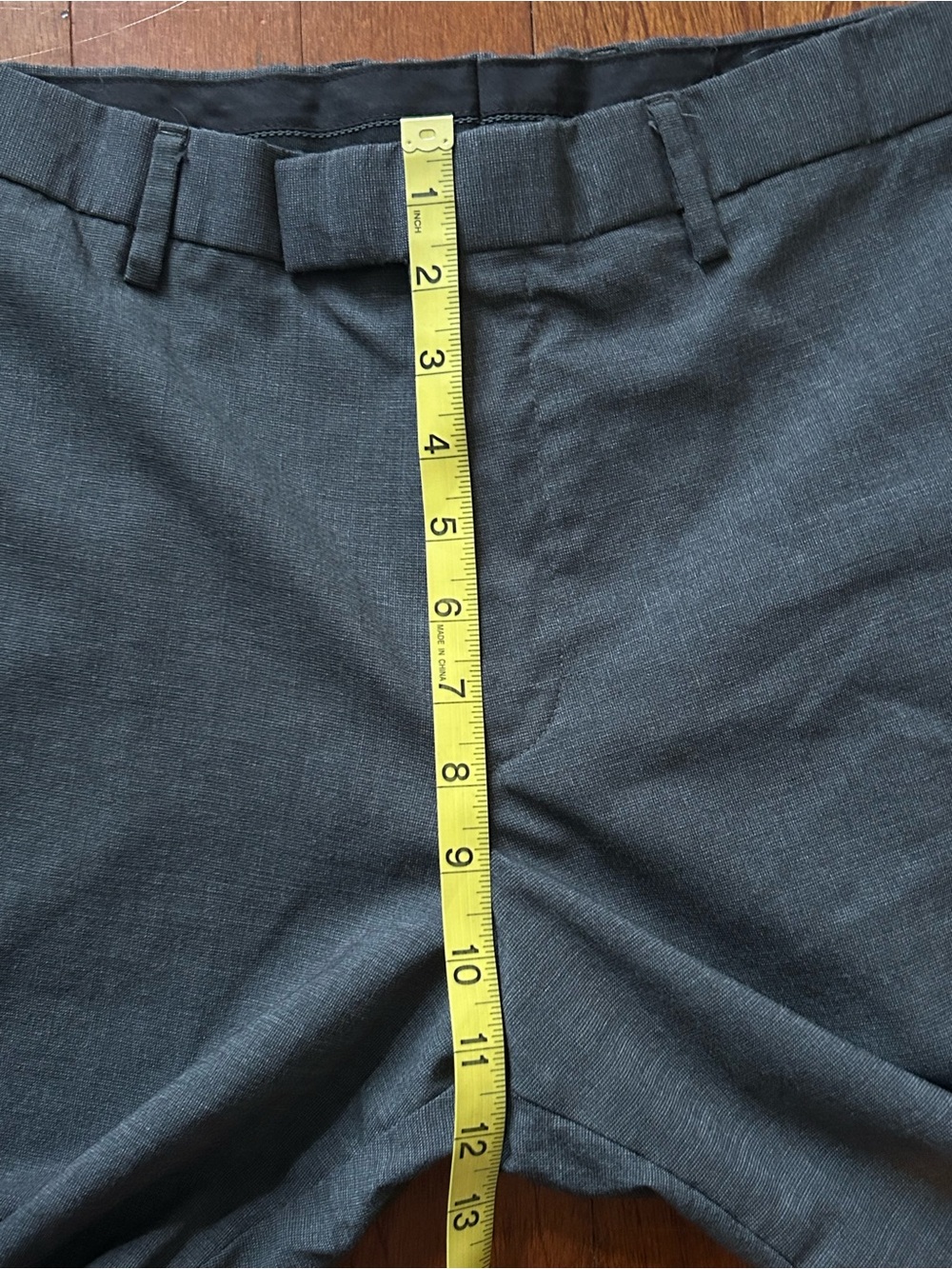 Banana Republic Slim Fit Wool Dress Pants Gray Men’s 33x32 Office Dadcore - Picture 8 of 9